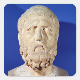 Bust of Zeno of Citium Square Sticker
