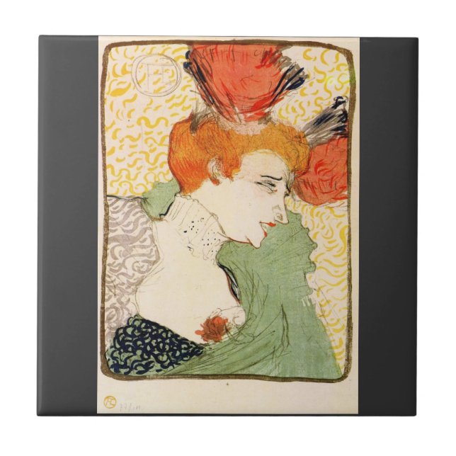 Bust portrait by Toulouse-Lautrec Tile (Front)