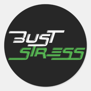 Bust Stress Workout Gym Classic Round Sticker