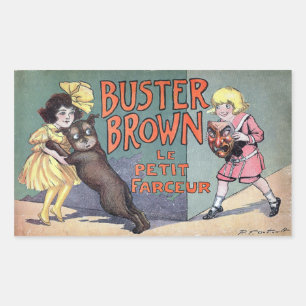 Buster Brown Rectangular Sticker