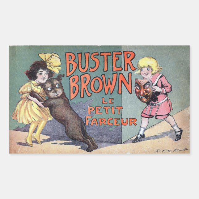 Buster Brown Rectangular Sticker (Front)