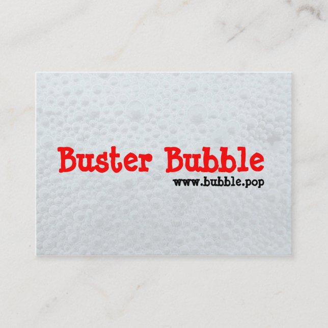 Buster Bubble Business Card (Front)