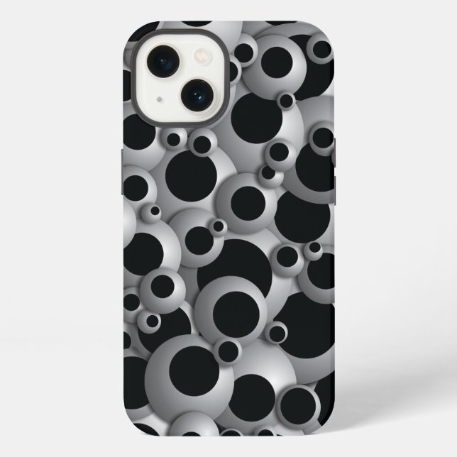Bustling Bubbles Black iPhone Case (Back)