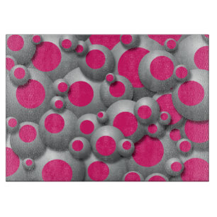 Bustling Bubbles Hot Pink Cutting Board