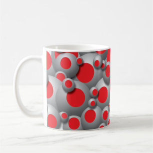 Bustling Bubbles Red Coffee Mug