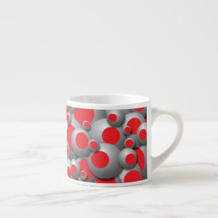 Bustling Bubbles Red Espresso Cup