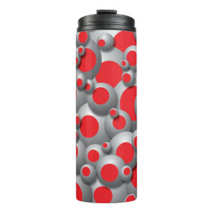 Bustling Bubbles Red Thermal Tumbler