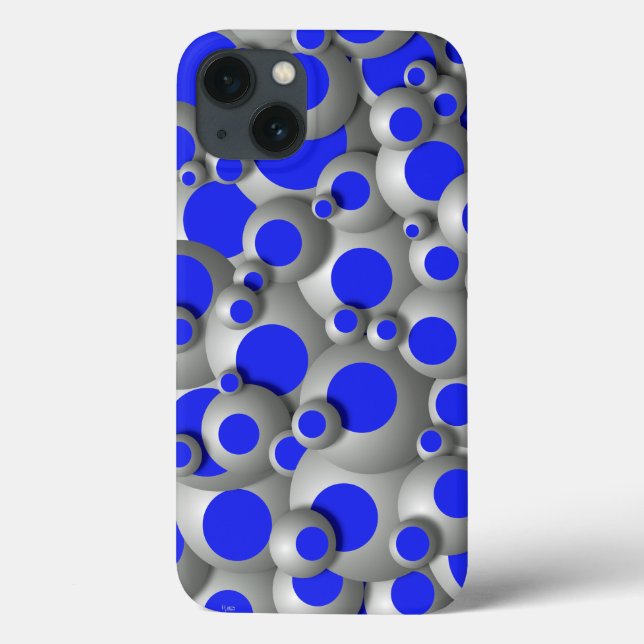 Bustling Bubbles Royal Blue Case-Mate iPhone Case (Back)