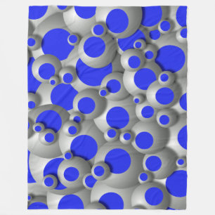 Bustling Bubbles Royal Blue Fleece Blanket