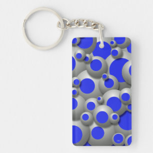 Bustling Bubbles Royal Blue Keychain