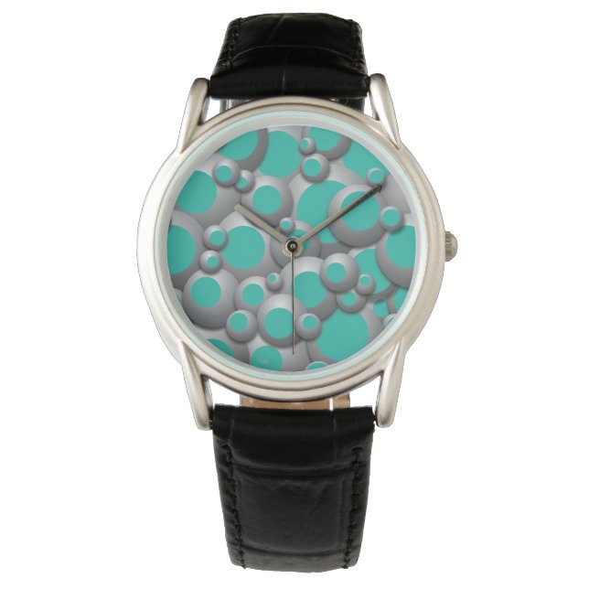 Bustling Bubbles Teal Watch (Front)