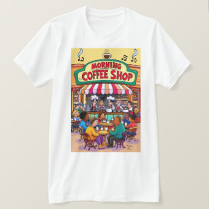 Bustling Morning Coffee Vibes T-Shirt