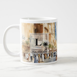 Bustling Riyadh Street View – Large Coffee Mug