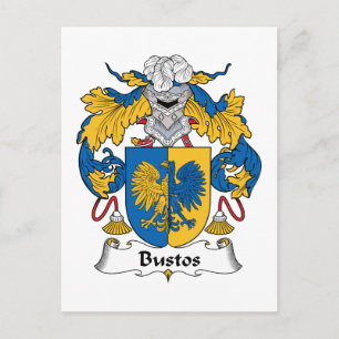 Bustos Family Crest Postcard