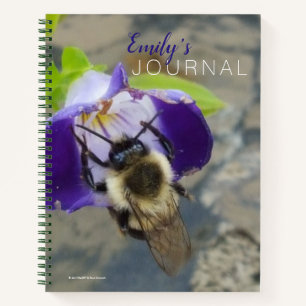 Busy Bee And Purple Flower Notebook
