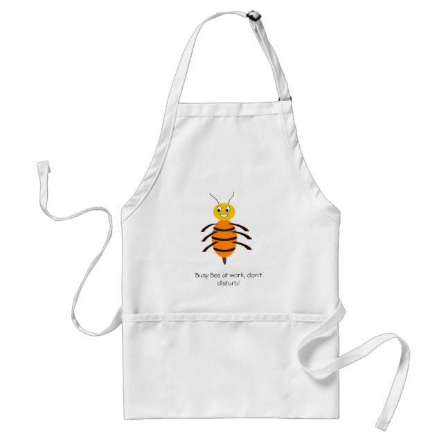 Busy Bee At Work Funny Cartoon Honey Bee Standard Apron (Front)
