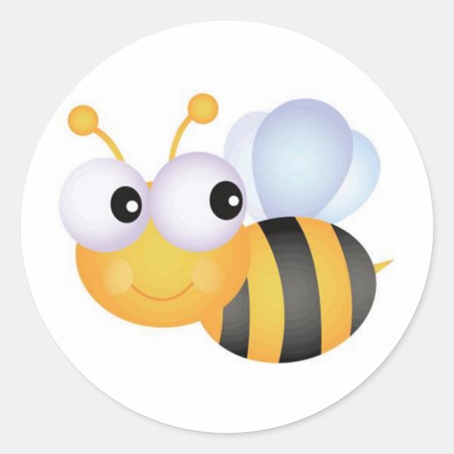 Busy Bee Classic Round Sticker (Front)