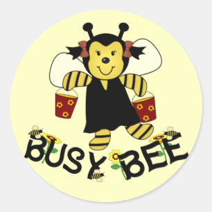 Busy Bee Classic Round Sticker
