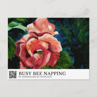 Busy Bee Napping Postcard