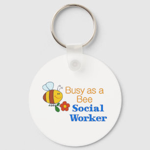 Busy Bee Social Worker Key Ring