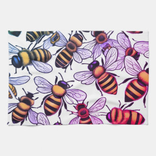 Busy bee  tea towel