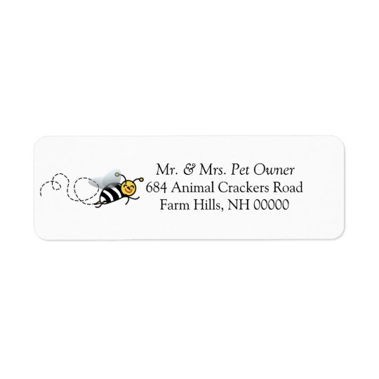 Busy Bee Theme Return Address Labels Stickers