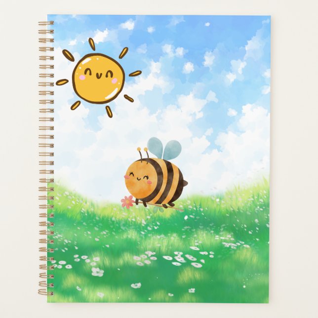 Busy Bee Under the Blue Sky Planner (Front)