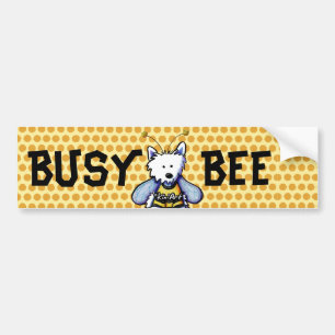 Busy Bee Westie Bumper Sticker