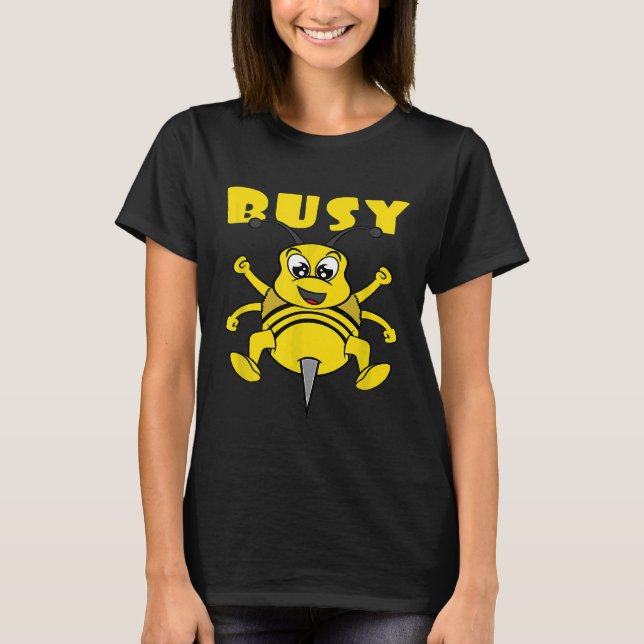 Busy Bee Worker  Cute Men Women Kids T-Shirt (Front)