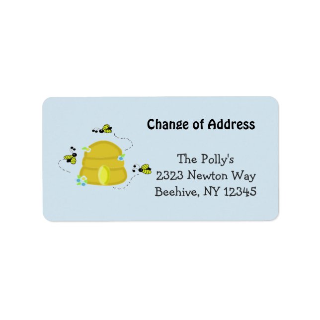 Busy Beehive Our Address Label (Front)