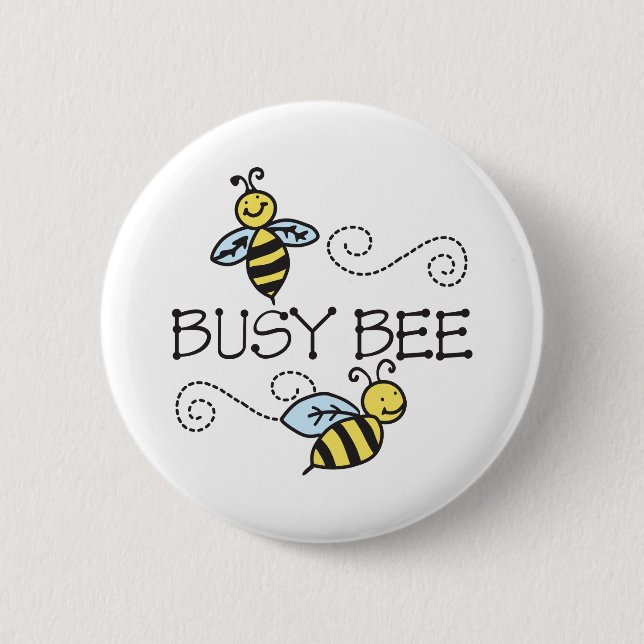 Busy Bees 6 Cm Round Badge (Front)