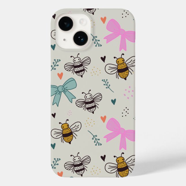 Busy Bees and Bows Phone Case (Back)