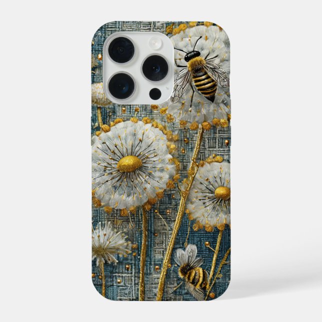 Busy Bees Dandelion Forest iPhone Case (Back)