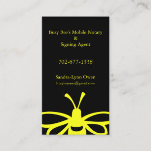 Busy Bee's Mobile Notary Loyalty Card $20 Cash