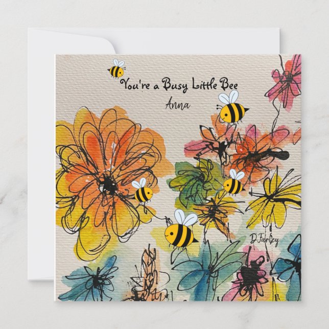 Busy Bees Note card (Front)