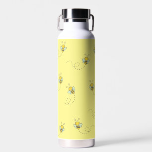 Busy Bees Yellow Pattern Water Bottle
