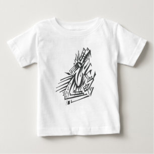 Busy Black White Abstract Tribal Tattoo Art Baby T-Shirt