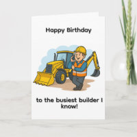 Busy Builder Birthday card