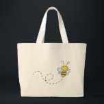 Busy Bumble Bee Large Tote Bag<br><div class="desc">Busy bumble bee kids and baby products</div>