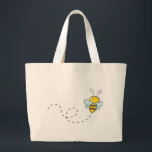 Busy Bumble Bee Large Tote Bag<br><div class="desc">Busy bumble bee kids and baby products</div>