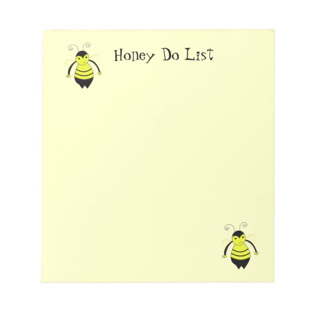 Busy Bumble Bees Honey Do List Notepad (Front)