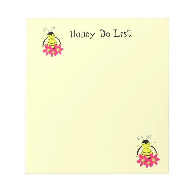 Busy Bumble Bees Honey Do List Notepad (Front)
