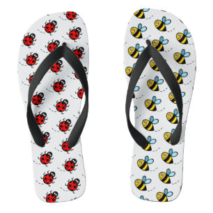 Busy Bumblebee & Ladybird Pattern Thongs