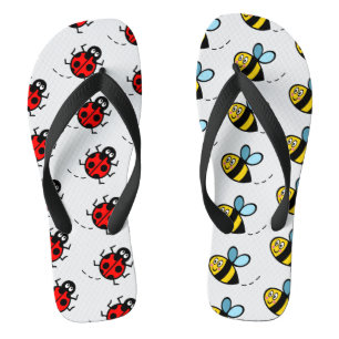 Busy Bumblebee & Ladybird Pattern Thongs