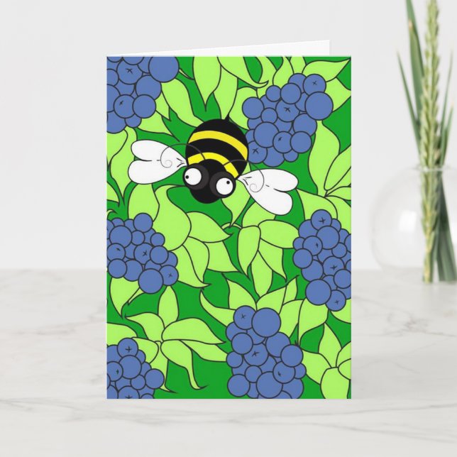 Busy Busy Bee Collection - Blueberry Delight Card (Front)