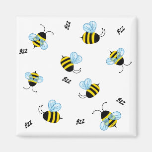 Busy Buzzing Bumble Bees Honeybees Magnet