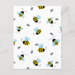 Busy Buzzing Bumble Bees Honeybees Postcard