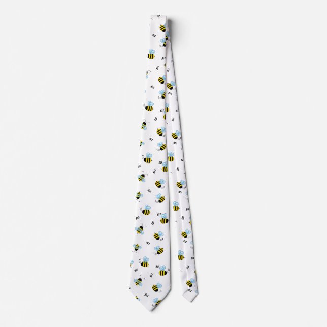 Busy Buzzing Bumblebees Cheerful  Tie (Front)