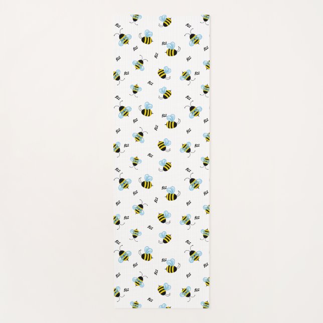 Busy Buzzing Bumblebees Cheerful  Yoga Mat (Front)