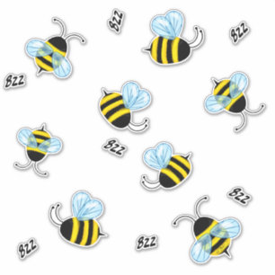 Busy Buzzing Bumblebees Honeybee Decal Stickers